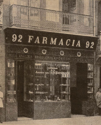 Farmacia Obelisco fachada antigua